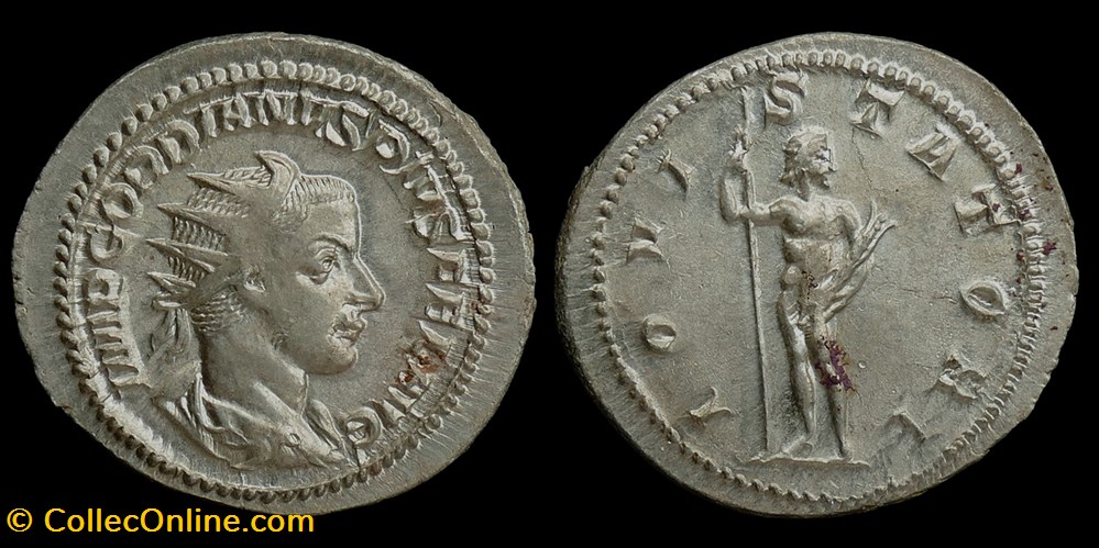 Gordian III, Antoninianus - Iovi Statori monnaies antiques romaines imperiales et republicaines gordian iii antoninianus iovi statori
