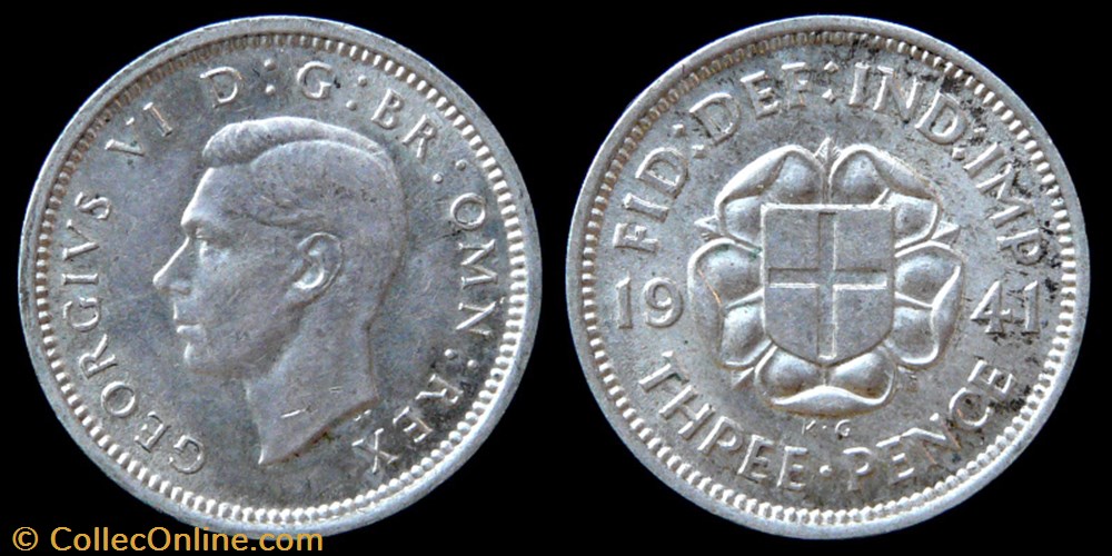 George VI (1936-1952) - three pence monnaies monde royaume uni george vi 1936 1952 three pence