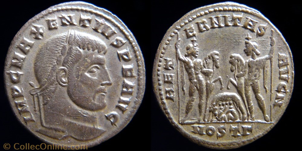 coin ancient b c to roman maxentius follis