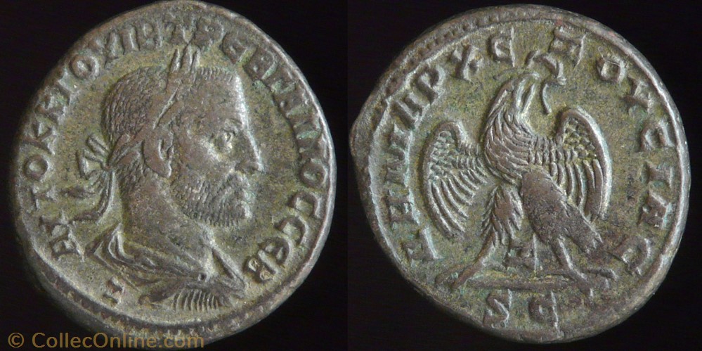 Trebonianus Gallus, Tetradrachm coin ancient to roman trebonianus gallus tetradrachm