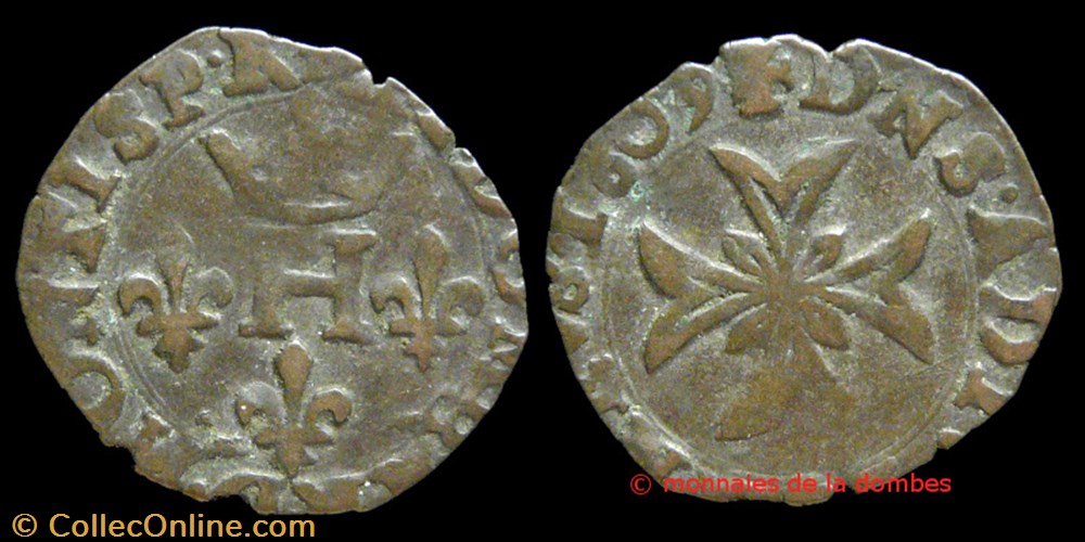 monnaies france feodales henri ii de montpensier 1592 1608 liard 1609