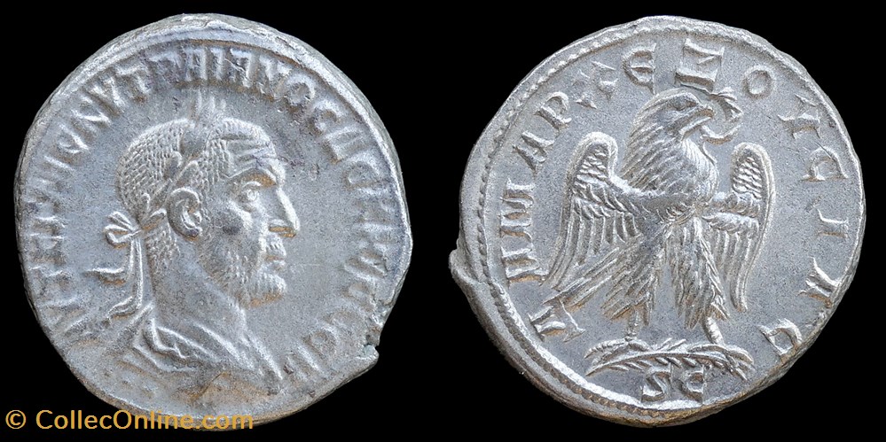 Trajan Dèce, tetradrachme - Antioche monnaies antiquite av jc ap romaines provinciales trajan dece tetradrachme antioche