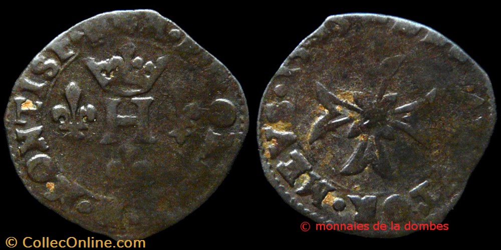 monnaies france feodales henri ii de montpensier 1592 1608 liard 1595