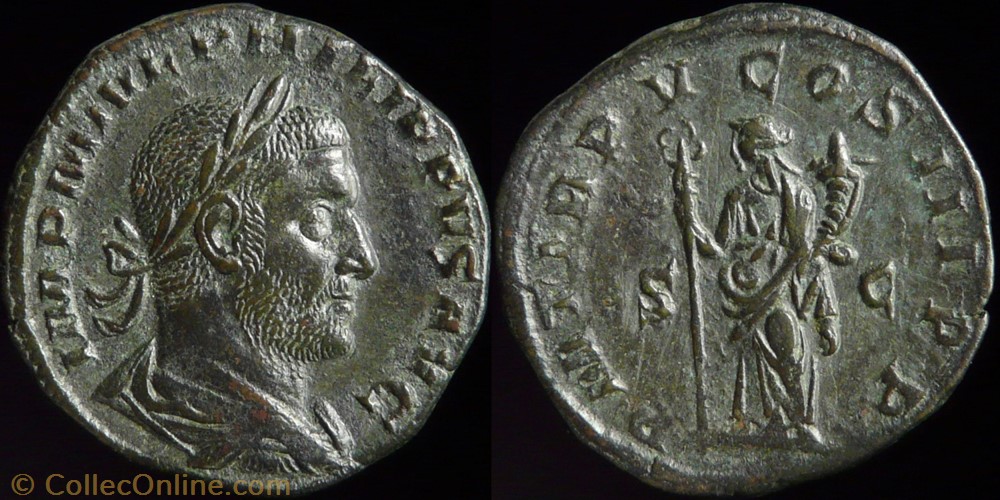 monnaies antiques a romaines imperiales et republicaines philippus i sestertius