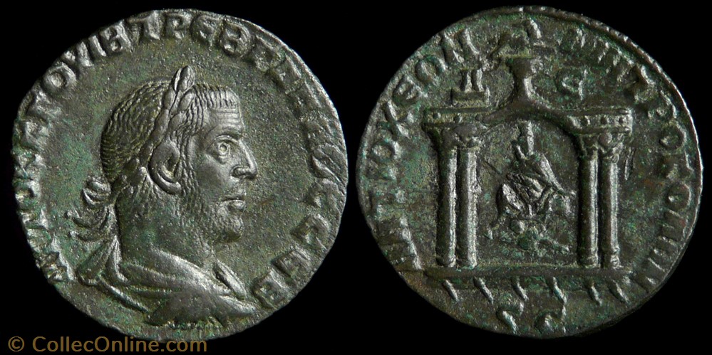 monnaies antiques romaines provinciales trebonianus gallus ae 8 assaria antioch