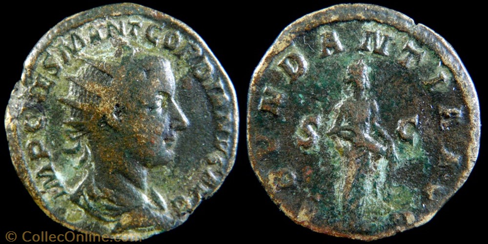 Gordian III, Dupondius coin ancient b c to roman gordian iii dupondius