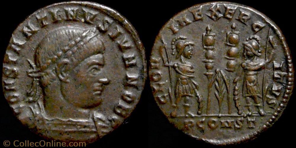 Constantinus II, AE3 coin ancient b to roman constantinus ii ae3