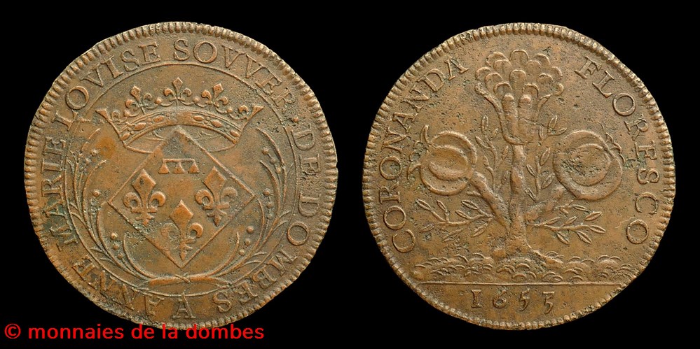 monnaies paranumismatique jetons poids 1653 anne marie louise orleans 1650 1693 jeton cuivre