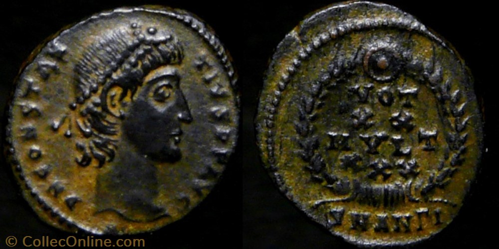 Constantius II, AE3-4 monnaie antique av jc ap romaine republicaine imperiale constantius ii ae3 4