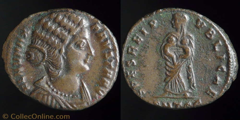 Fausta, AE3 coin ancient b c to roman fausta ae3