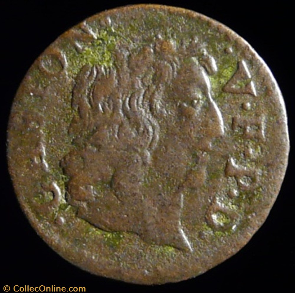 monnaies france feodales gaston orleans 1627 1650 denier tournois type 10 1650