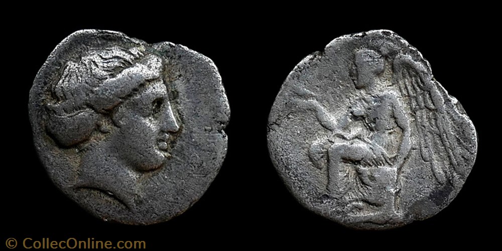 Bruttium, Terina, 1/3 nomos, 420-400 BC monnaie antique av jc ap grecque bruttium terina 1 3 nomos 420 400 bc