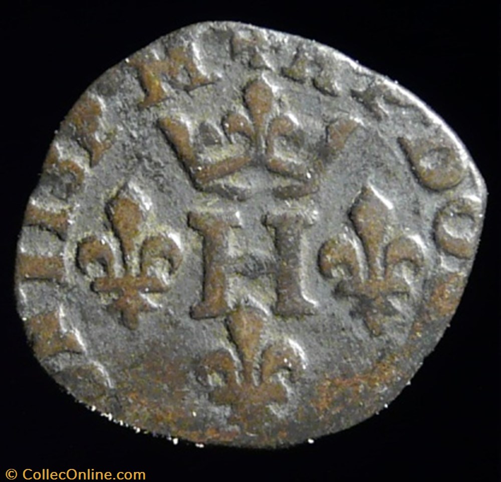 monnaies france feodales henri ii de montpensier 1592 1608 liard 1597
