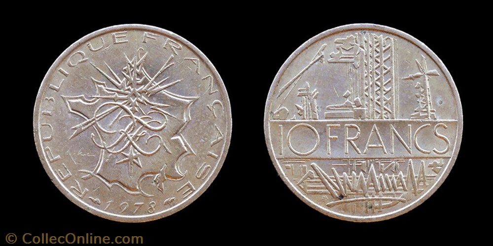 monnaies monde france 5 republique 1958 10 francs 1978