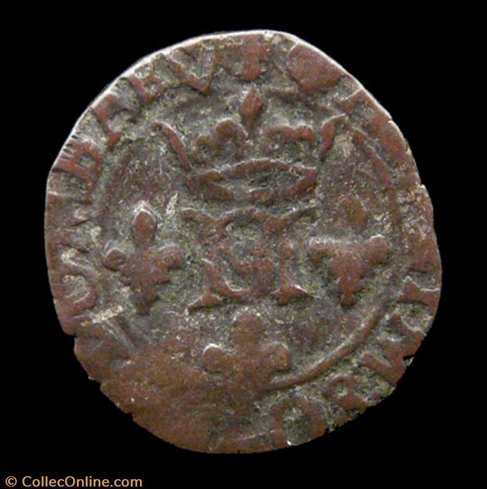 Gaston et Marie (1626-1627), Liard - 1629 monnaies france feodales gaston et marie 1626 1627 liard 1629