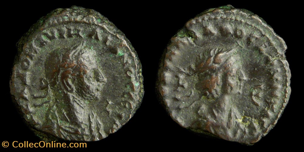 Aurelien & Vabalath, tetradrachme - Alexandrie monnaies antiques romaines provinciales aurelien vabalath tetradrachme alexandrie