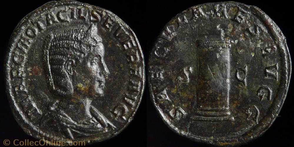 Otacilia Severa, Sestertius monnaies antiques romaines imperiales et republicaines otacilia severa sestertius