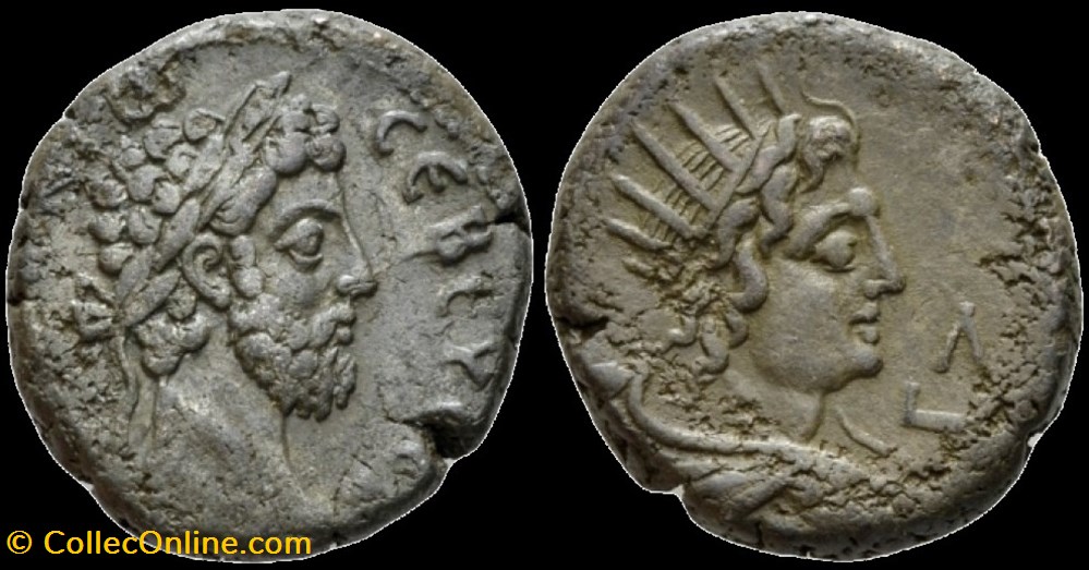 Commode, tetradrachme - Alexandrie monnaies antiques romaines provinciales commode tetradrachme alexandrie