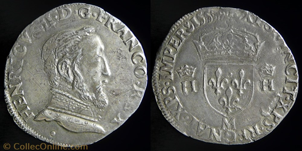 monnaies europe medievale a france royales henri ii 1547 1559 teston 1555 m