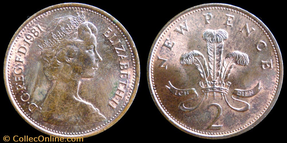 Elizabeth II (1952-2022) - two new pence monnaies monde royaume uni elizabeth ii 1952 2022 two new pence