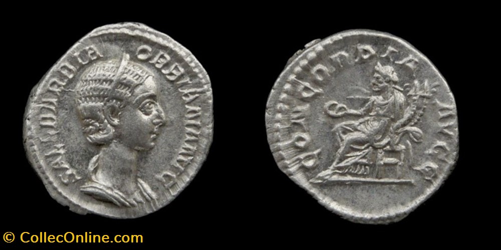 Orbiana, Denarius monnaies antiques romaines imperiales et republicaines orbiana denarius