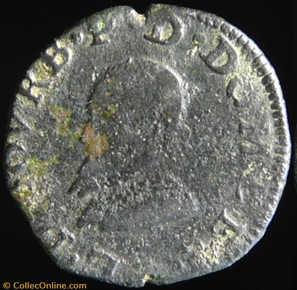 Louis II de Montpensier (1560-1582), Double tournois type 2 - 1581 C monnaies france a feodales louis ii de montpensier 1560 1582 double tournois type 2 1581 c