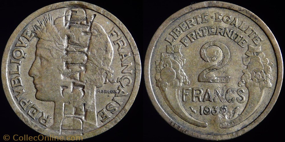 France - 2 francs "De Gaule" (sic !) monnaies monde france 2 francs de gaule sic