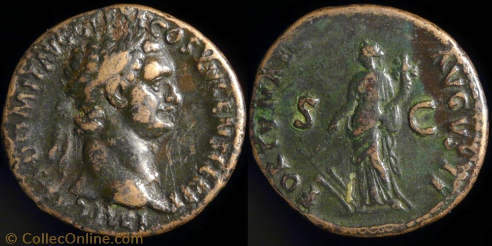 Domitian, As coin ancient b c to roman domitian as
