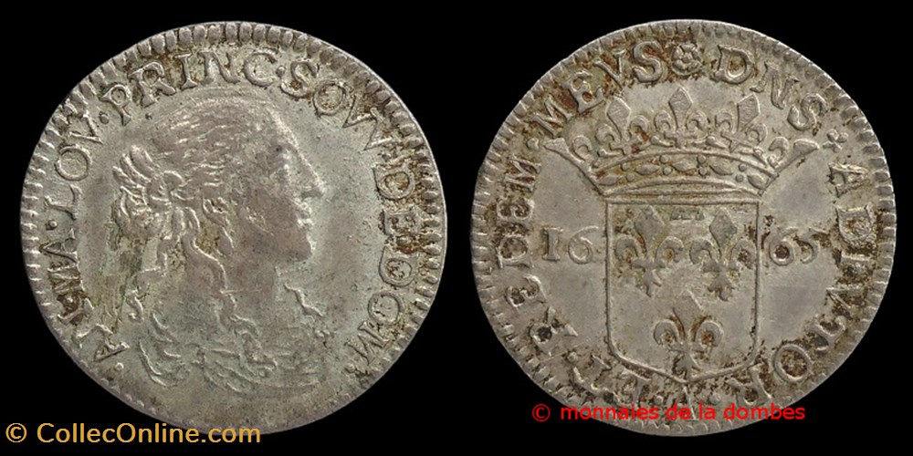 monnaies france feodales anne marie louise orleans 1650 1693 douzieme ecu 1665