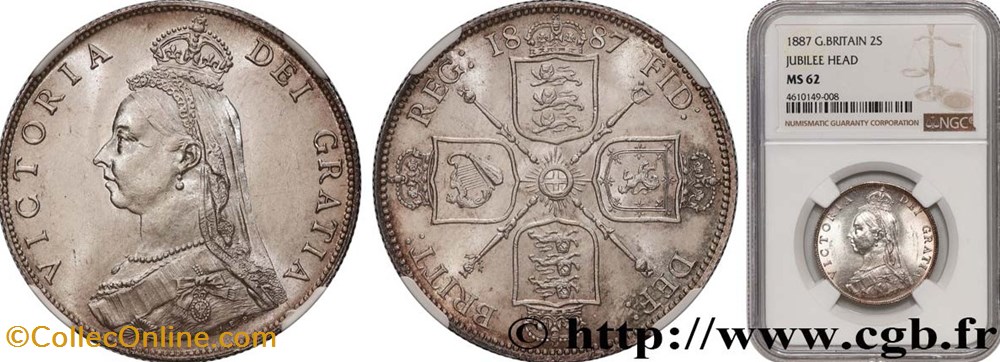 Victoria (1837-1901) - florin monnaies monde royaume uni victoria 1837 1901 florin