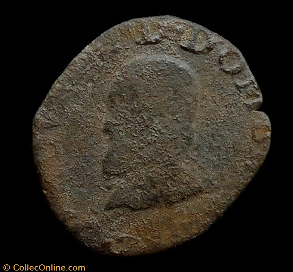 Louis II de Montpensier (1560-1582), Double tournois type 2 - 1582 monnaies france a feodales louis ii de montpensier 1560 1582 double tournois type 2 1582