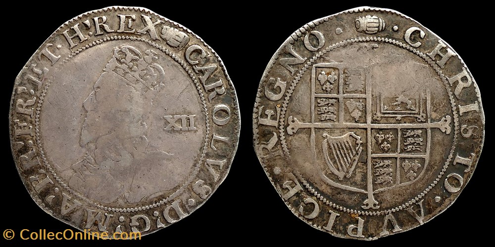 Charles I (1625-1649) - shilling monnaies monde royaume uni charles i 1625 1649 shilling