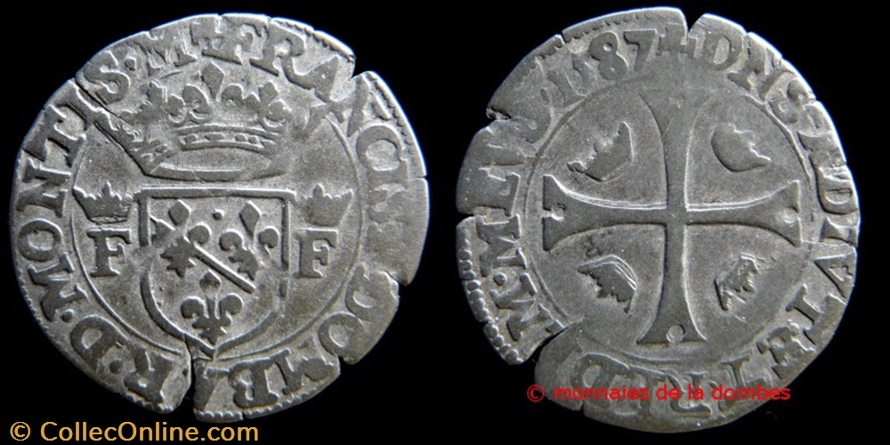 monnaies france feodales francois ii de montpensier 1582 1592 douzain 1587