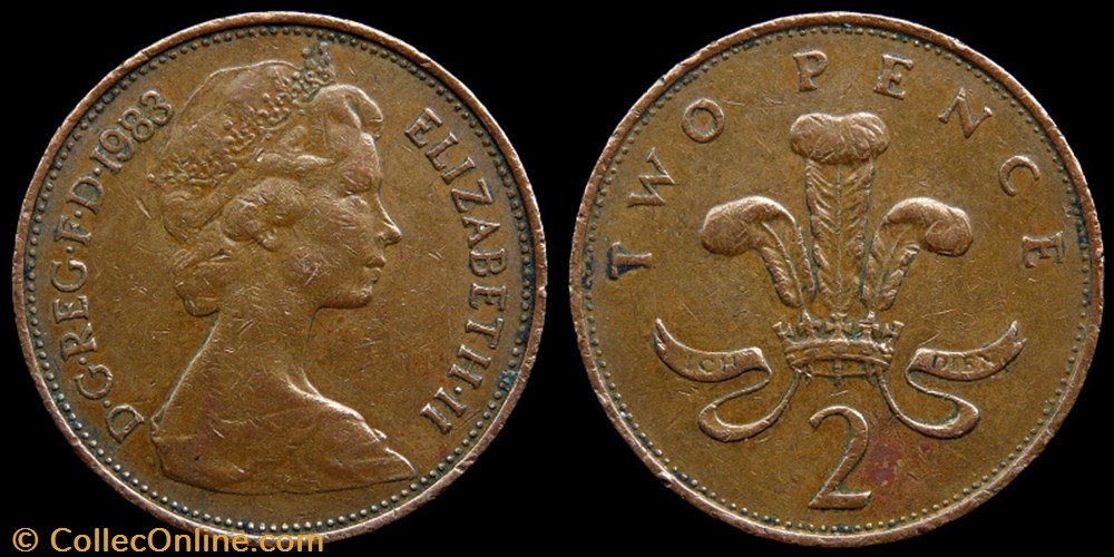 Elizabeth II (1952-2022) - two pence monnaies monde royaume uni elizabeth ii 1952 2022 two pence