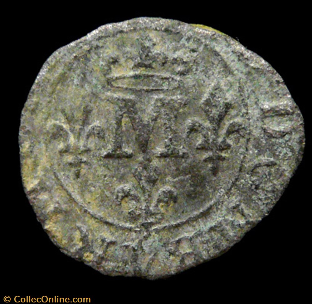 monnaies france feodales anne marie louise orleans 1650 1693 liard 1672