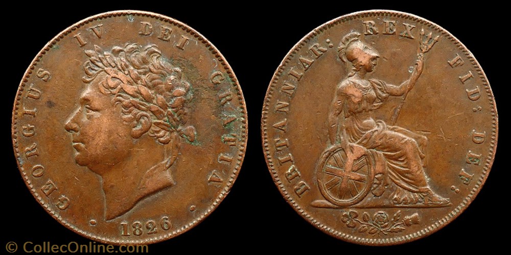 monnaies monde royaume uni george iv 1820 1830 half penny