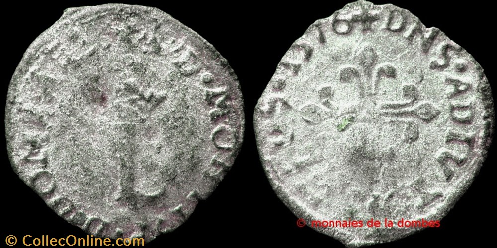 monnaies france feodales louis ii de montpensier 1560 1582 liard 1576