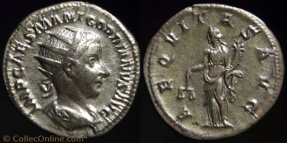 Gordian III, Antoninianus - 0040 coin ancient b c roman gordian iii antoninianus 0040