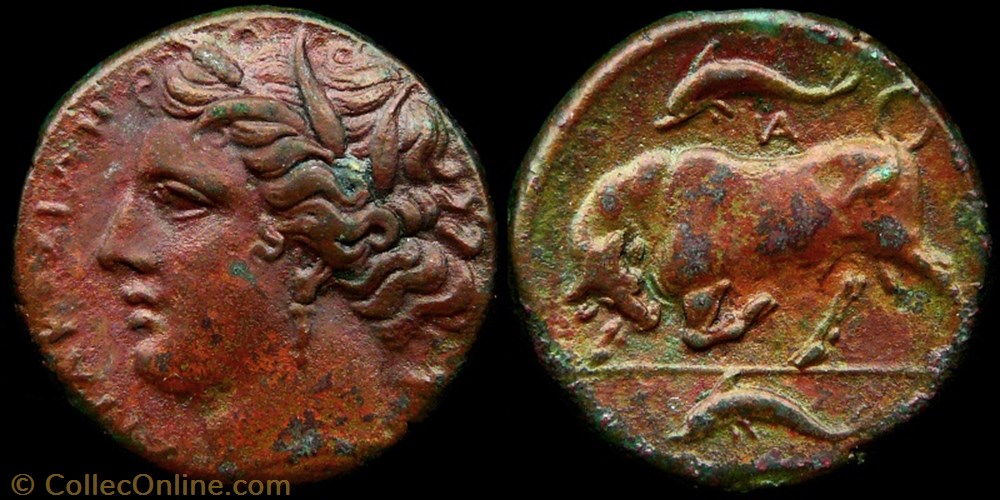 Syracuse Agathokles 317-289 BC monnaie antique av jc ap grecque syracuse agathokles 317 289 bc