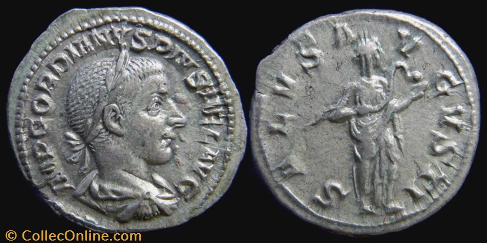 Gordian III, Denarius - Salvs Avgvsti monnaies antiques romaines imperiales et republicaines gordian iii denarius salvs avgvsti