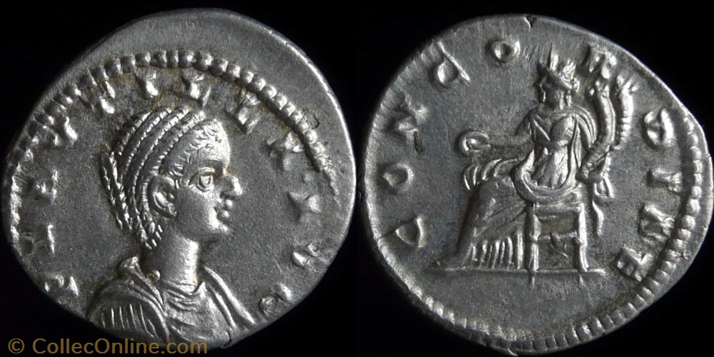 monnaie antique av jc ap romaine republicaine imperiale plautilla denarius