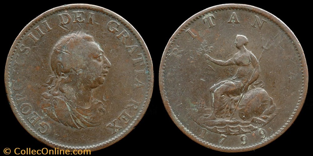 monnaies monde royaume uni george iii 1760 1820 half penny