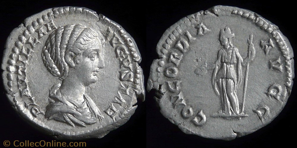 Plautilla, Denarius monnaie antique av jc ap romaine republicaine imperiale plautilla denarius