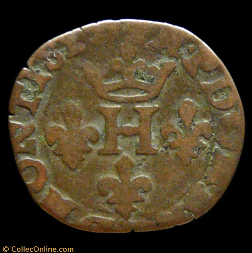 monnaies france feodales henri ii de montpensier 1592 1608 liard 1610