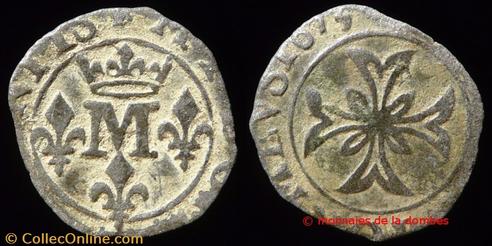 monnaies france feodales anne marie louise orleans 1650 1693 liard 1673
