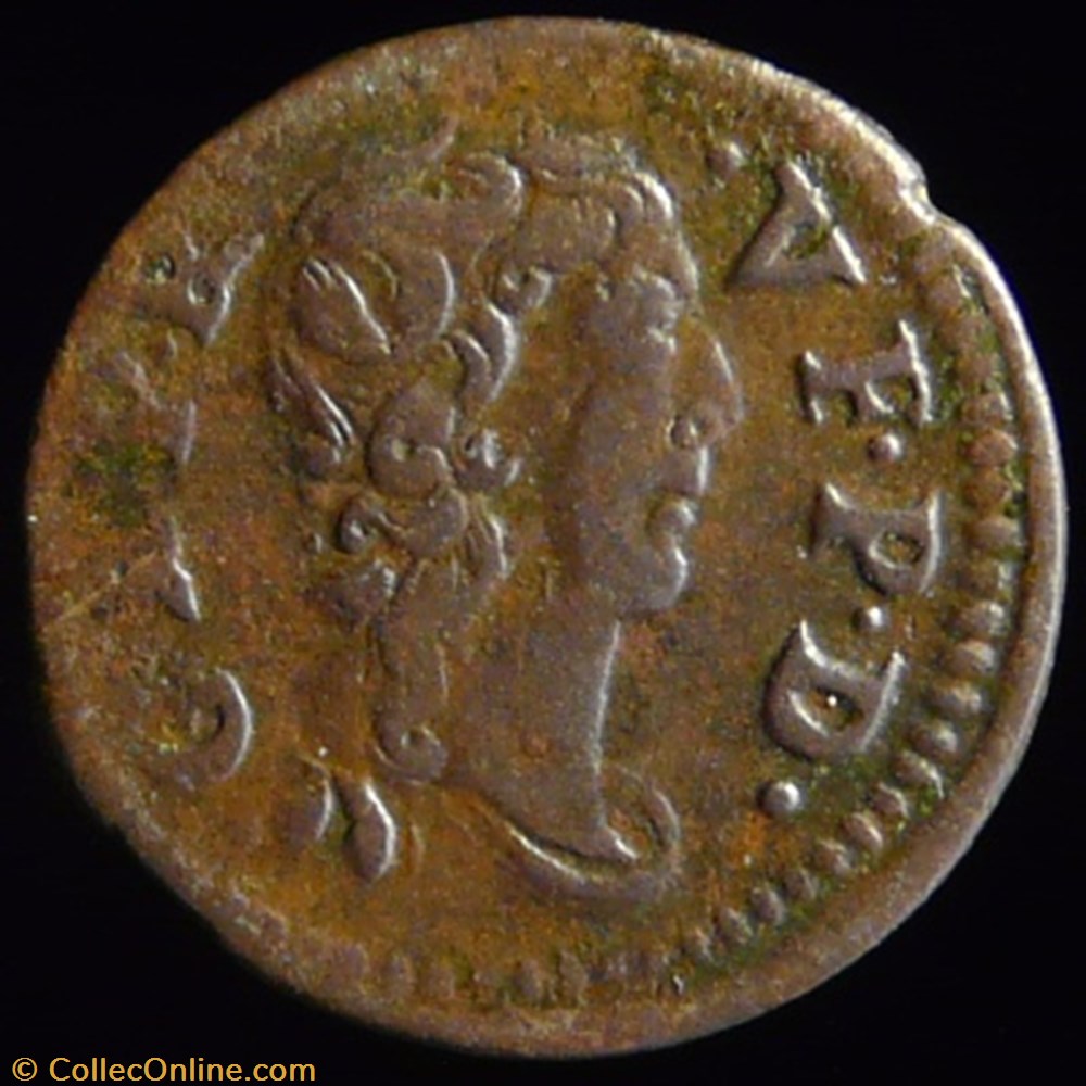 Gaston d'Orleans (1627-1650), Denier Tournois type 9 - 1650 monnaies france feodales gaston orleans 1627 1650 denier tournois type 9 1650