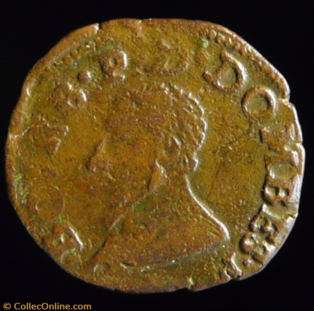 monnaies france feodales francois ii de montpensier 1582 1592 double tournois type 3 1585