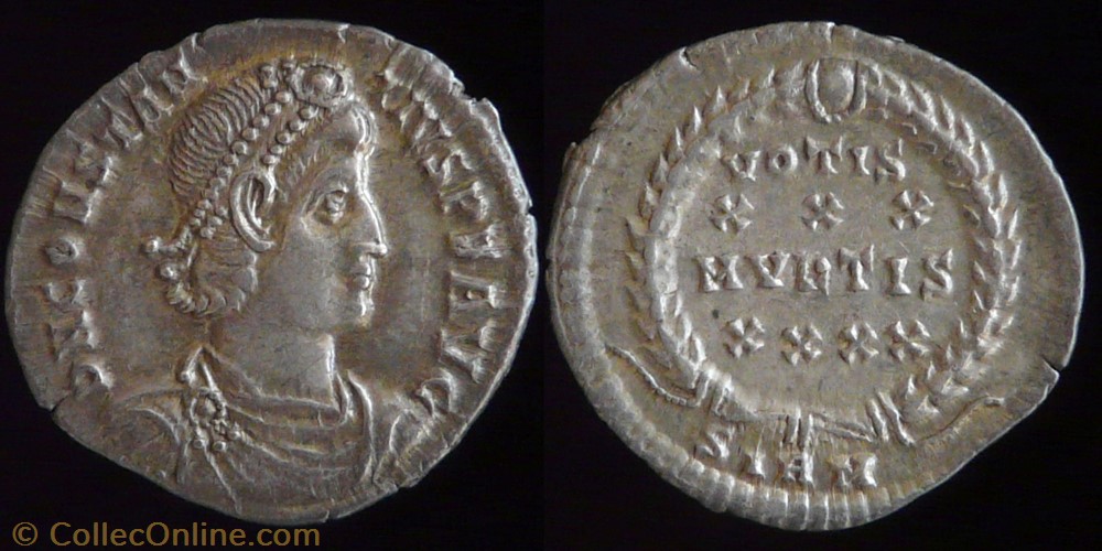 monnaie antique av jc ap romaine republicaine imperiale constantius ii siliqua