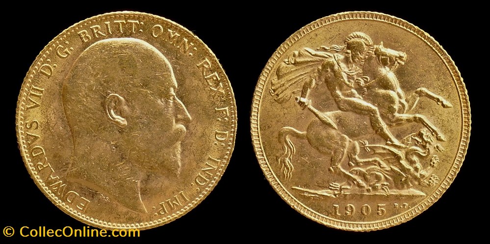 Edward VII (1901-1910) - sovereign monnaies monde royaume uni edward vii 1901 1910 sovereign