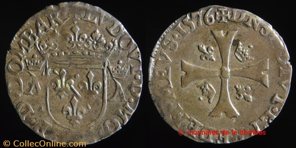 monnaies france feodales louis ii de montpensier 1560 1582 douzain 1576
